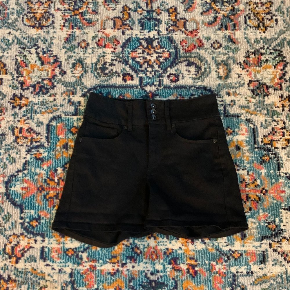 black shorts